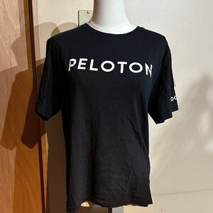 Peloton Black Tee with White Logo